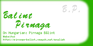 balint pirnaga business card